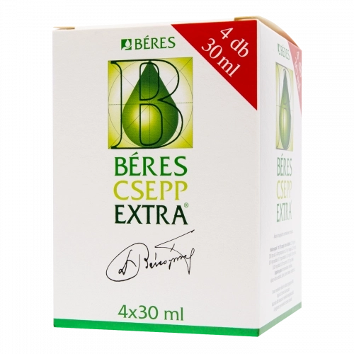 Béres Csepp Extra belsőleges oldatos cseppek, 4x30 ml