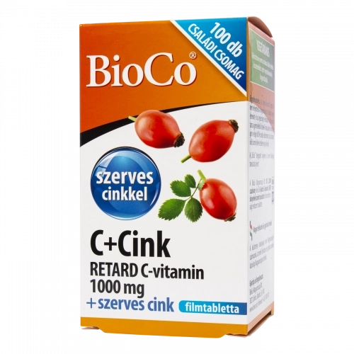 BioCo C+Cink RETARD C-vitamin 1000 mg filmtabletta, 100 db