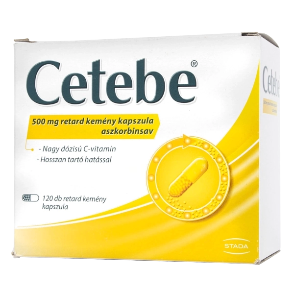Cetebe 500 mg retard kemény kapszula, 120 db