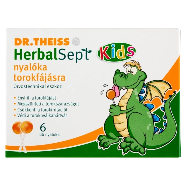 Dr. Theiss HerbalSept nyalóka torokfájásra, 6 db