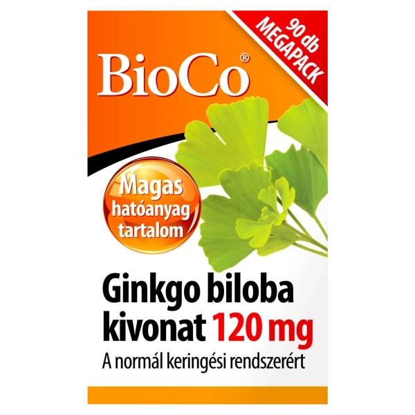 BioCo Ginkgo biloba kivonat 120 mg MEGAPACK tabletta, 90 db