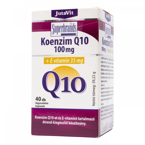 JutaVit Koenzim Q10 100 mg +E-vitamin étrendkiegészítő kapszula, 40 db