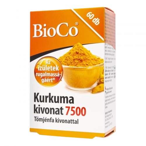 BioCo Kurkuma kivonat 7500 Tömjénfa kivonattal kapszula, 60 db