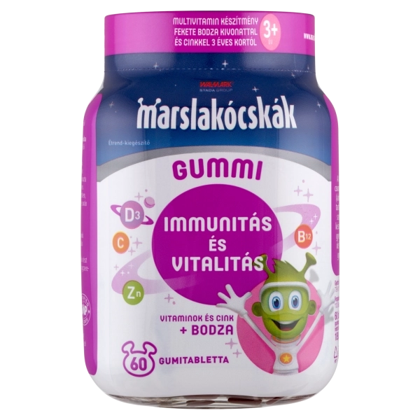 Walmark Marslakócskák Gummi bodzás multivitaminos gumitabletta, 60 db