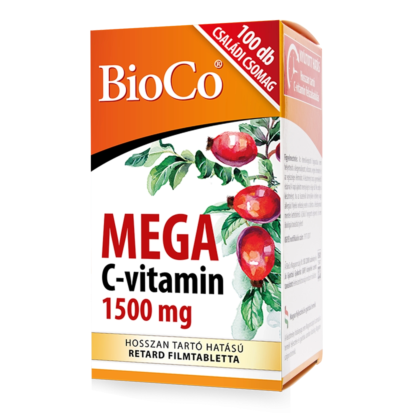 BioCo CSALÁDI CSOMAG MEGA C-vitamin 1500 mg filmtabletta, 100 db