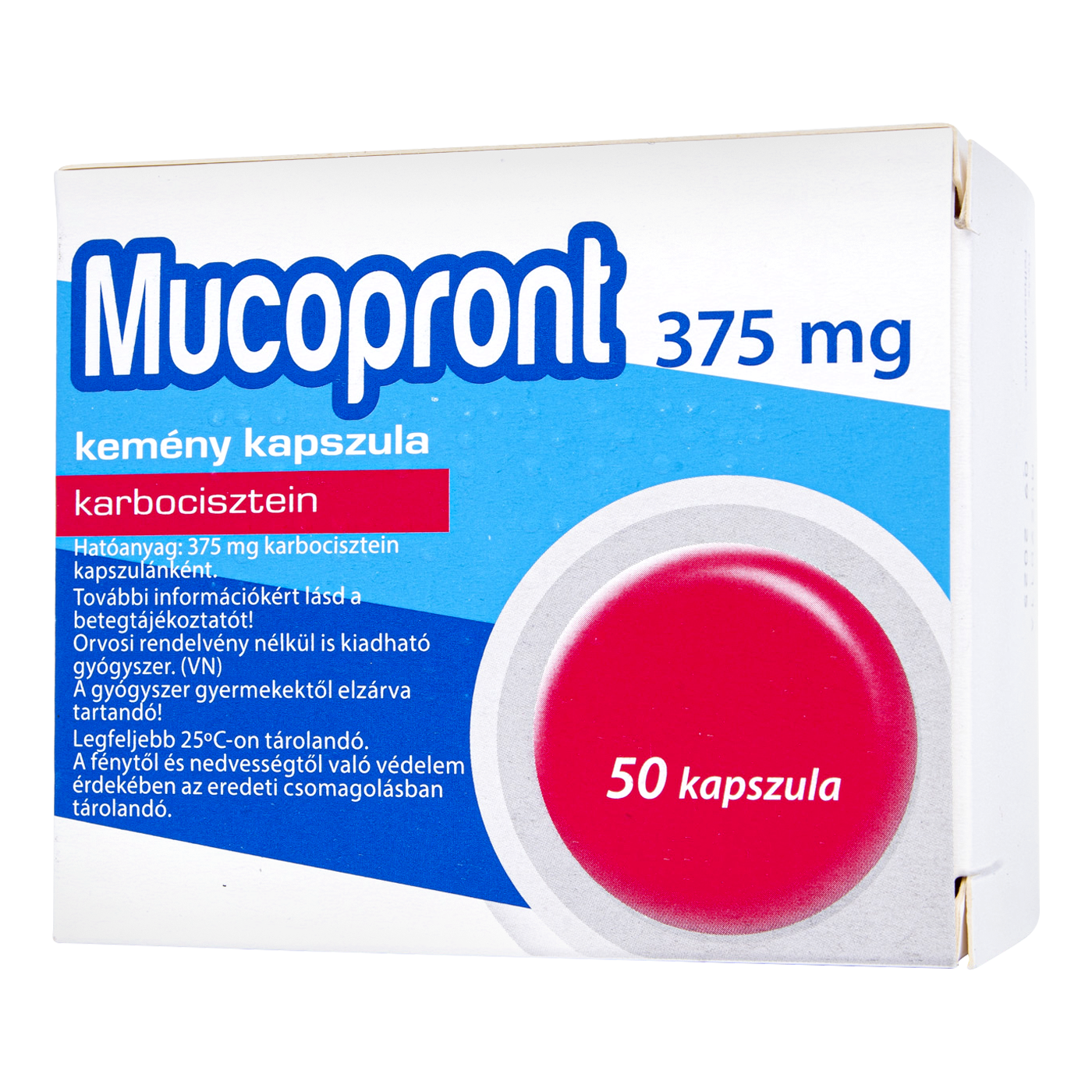 Mucopront 375 mg kemény kapszula, 50 db