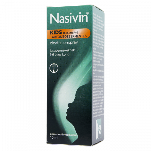 Nasivin Kids 0,25 mg/ml tartósítószermentes oldatos orrspray, 10 ml