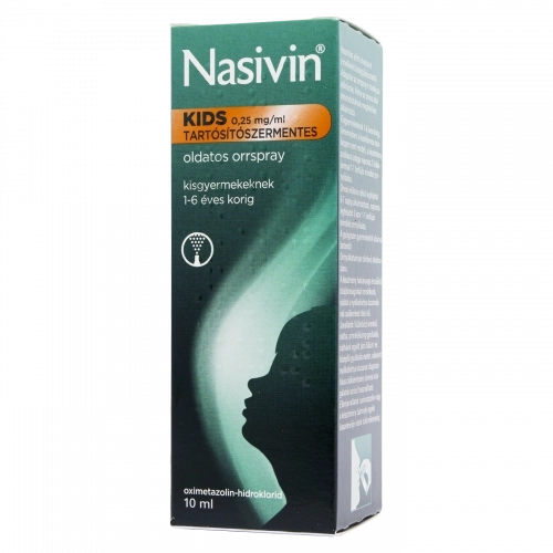 Nasivin Kids 0,25 mg/ml tartósítószermentes oldatos orrspray, 10 ml