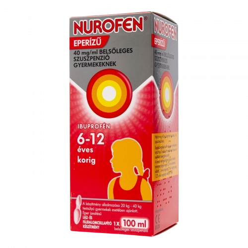 Nurofen eperízű 40mg/ml belsőleges szuszpenzió gyermekeknek, 100 ml