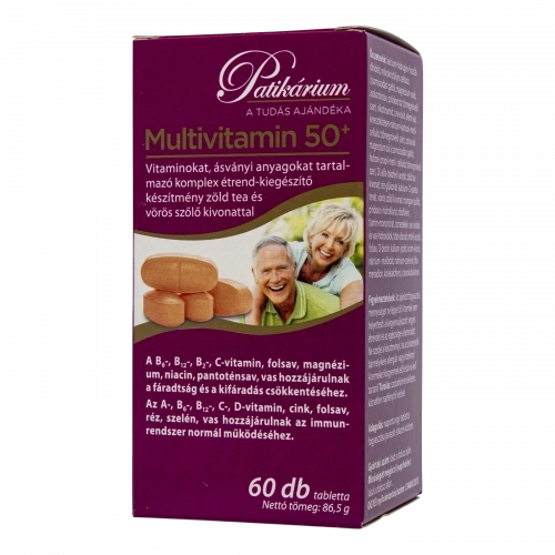 Patikárium Multivitamin 50+ tabletta, 60 db