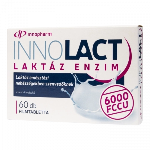 InnoPharm Innolact laktáz enzim 6000 FCCU filmtabletta, 60 db