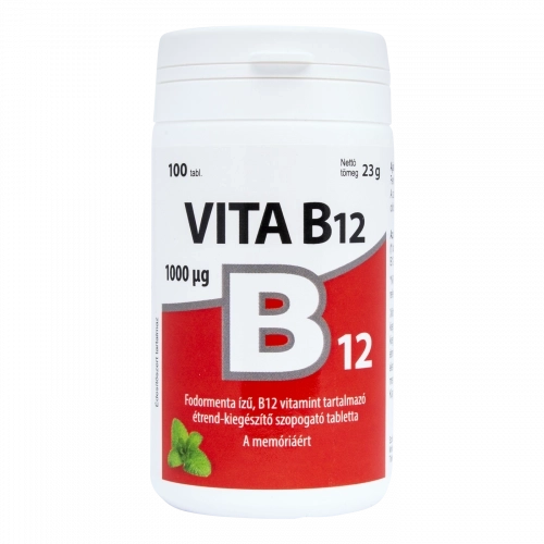 VITA B12 1000 MCG szopogató tabletta, 100 db