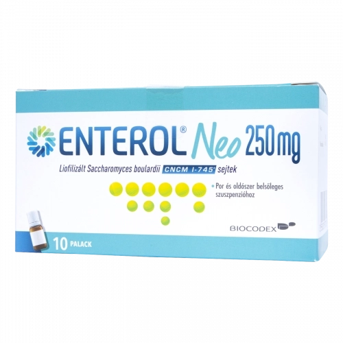 Enterol Neo 250 mg por és oldószer belsőleges szuszpenzióhoz, 10 db palack