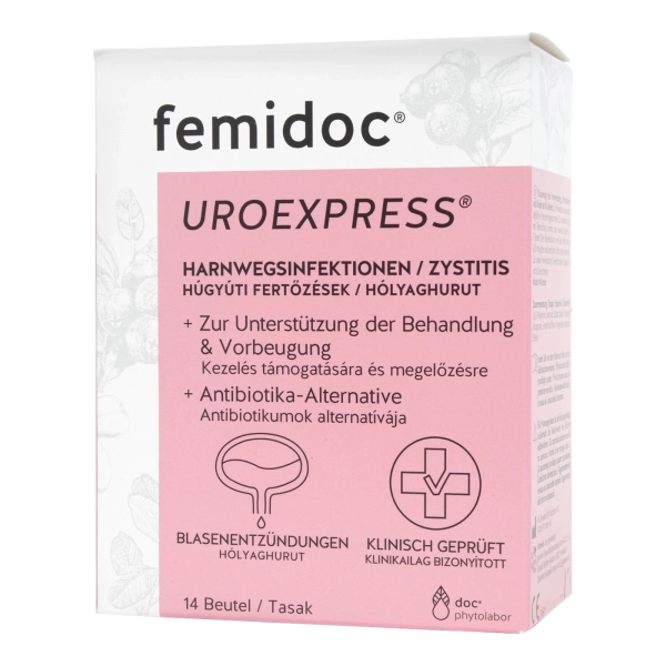 UROEXPRESS Femidoc D-mannóz por húgyúti panaszokra, 14 db tasak