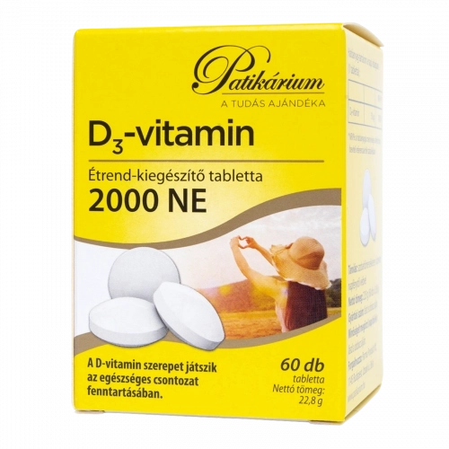 Patikárium D3-vitamin tabletta, 60 db