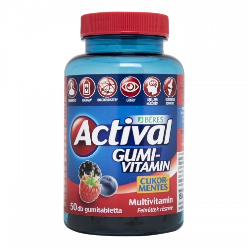 Actival Gumivitamin felnőtteknek gumitabletta, 50 db