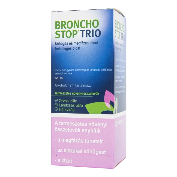 Bronchostop Trio köhögés és megfázás elleni belsőleges oldat, 120 ml