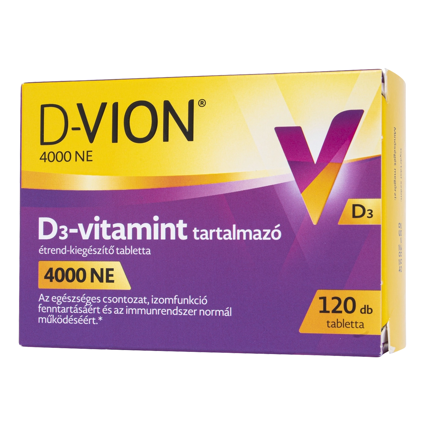 D-Vion 4000 NE D3-vitamint tartalmazó étrend-kiegészítő tabletta, 120 db