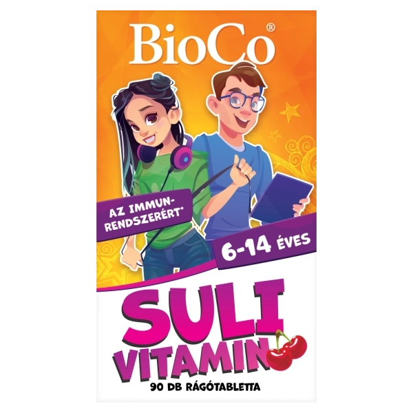 BioCo SULI vitamin cseresznye ízű rágótabletta, 90 db