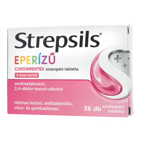 Strepsils eperízű cukormetes rágótabletta, 36 db