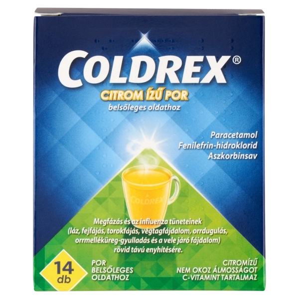 Coldrex citrom ízű por belsőleges oldathoz, 14 db tasak