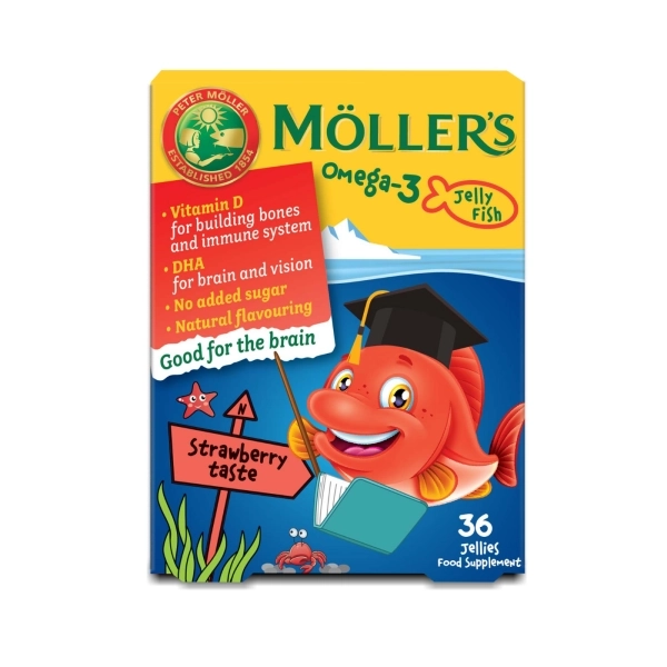 Möllers gumivitamin eper ízű, 36 db