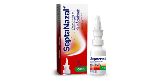 Septanazal 1 mg/ml + 50 mg/ml oldatos orrspray felnőtteknek, 10 ml