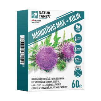 Natur Tanya® MÁRIATÖVIS MAX + KOLIN - Maximális mennyiségű szilimarin, kolinnal dúsítva a májműködés támogatásához