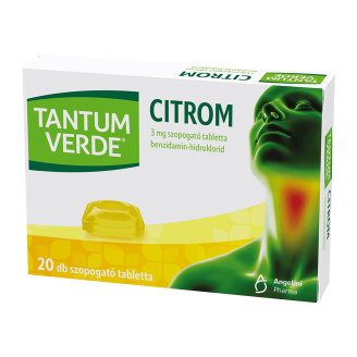 Tantum Verde citrom 3 mg szopogató tabletta, 20 db