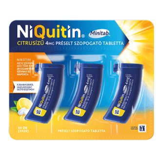NiQuitin Minitab citrusízű 4 mg préselt szopogató tabletta, 60 db