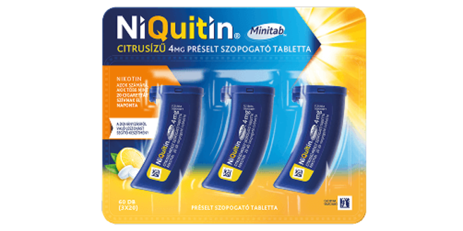 NiQuitin Minitab citrusízű 4 mg préselt szopogató tabletta, 60 db
