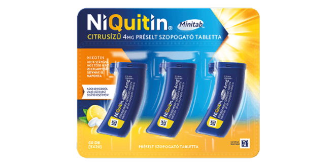 NiQuitin Minitab citrusízű 4 mg préselt szopogató tabletta, 60 db