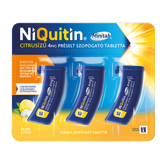 NiQuitin Minitab citrusízű 4 mg préselt szopogató tabletta, 60 db