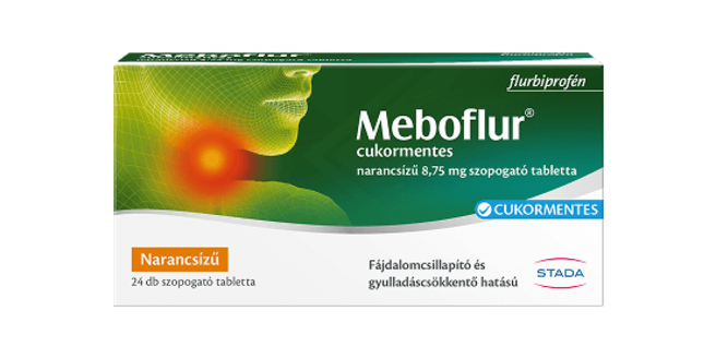 Meboflur cukormentes narancsízű 8,75 mg szopogató tabletta, 24 db