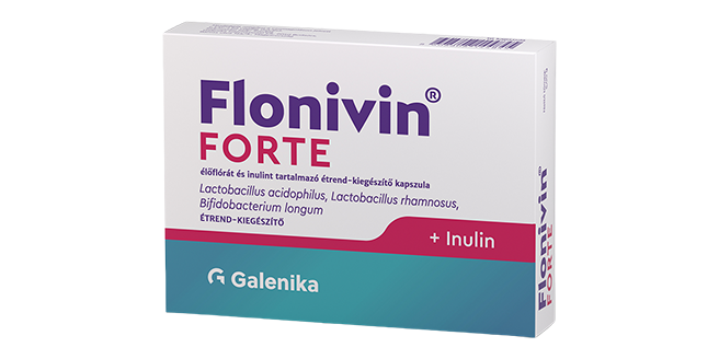 Flonivin® FORTE élőflórát és inulint tartalmazó étrend-kiegészítő kapszula, 10 db