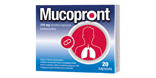Mucopront 375 mg kemény kapszula, 20 db