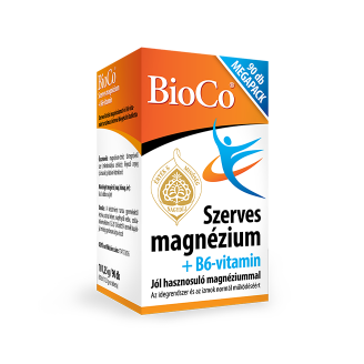 BioCo Szerves magnézium + B6-vitamin MEGAPACK tabletta, 90 db