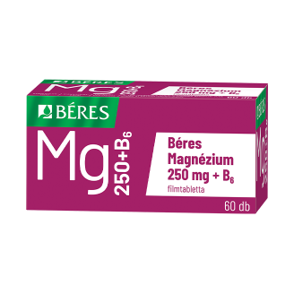 Béres Magnézium 250 mg + B6 filmtabletta, 60 db
