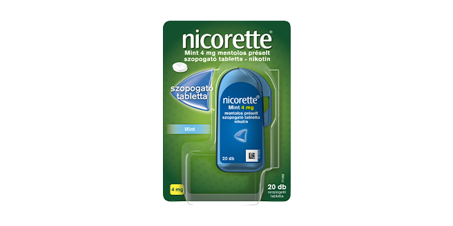 Nicorette Mint 4 mg mentolos préselt szopogató tabletta, 20 db