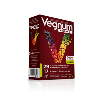 Vegnum Energy-D étrend-kiegészítő multivitamin kapszula, 30 db