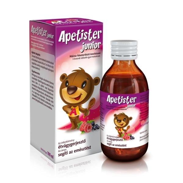Apetister Junior málna-feketeribizli ízű oldat 100 ml