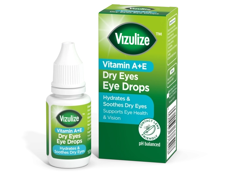 Vizulize Dry Eyes Vitamin A+E szemcsepp, 10 ml
