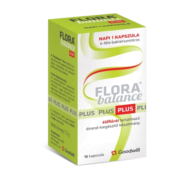 Florabalance Plus élőflórát tartalmazó étrend-kiegészítő kapszula, 15 db