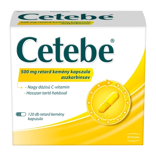 Cetebe 500 mg retard kemény kapszula, 120 db