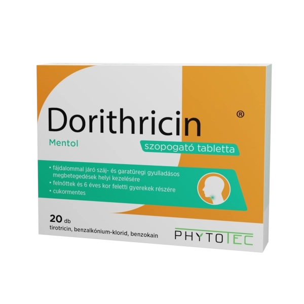 Archív - DORITHRICIN MENTOL SZOPOGATÓ TABLETTA 20x