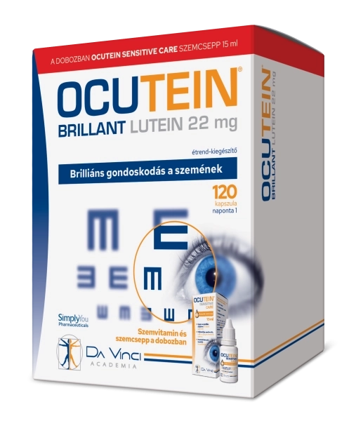 Ocutein Brillant lágyzselatin kapszula 120x + Ocutein Sensitive Care szemcsepp 15 ml