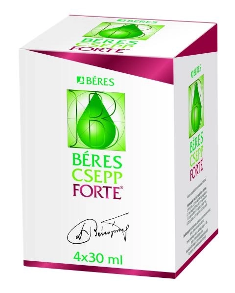 Béres Csepp Forte belsőleges oldatos cseppek, 4x30 ml