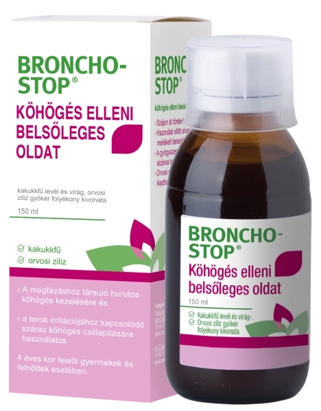 BRONCHOSTOP KÖHÖGÉS ELLENI BELSŐLEGES OLDAT 150 ML