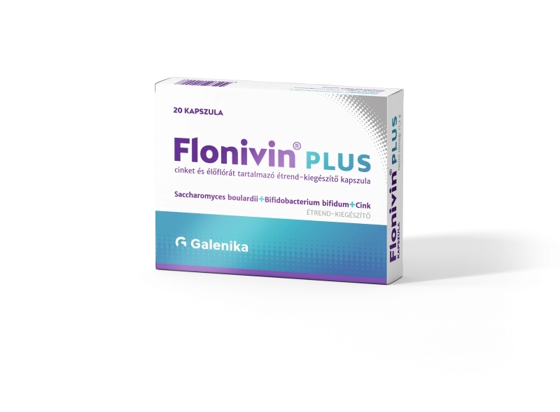 Flonivin® PLUS cinket és élőflórát tartalmazó étrend-kiegészítő kapszula, 20 db